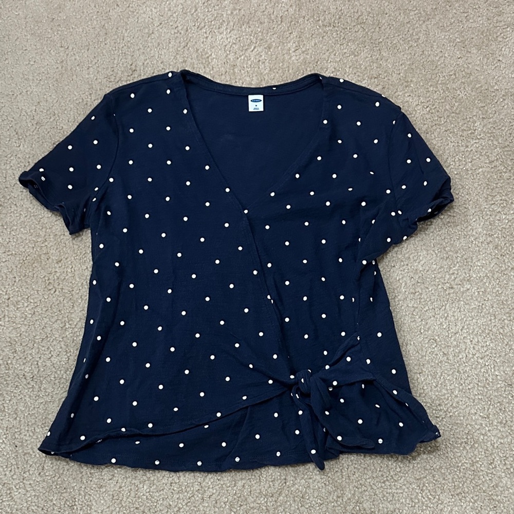 Old Navy Polka Dot Wrap Top